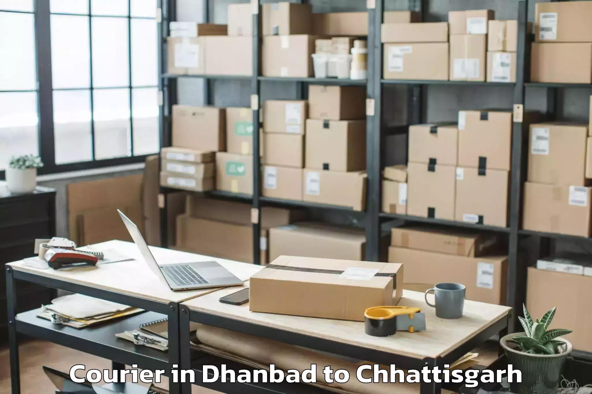 Get Dhanbad to Kasdol Courier